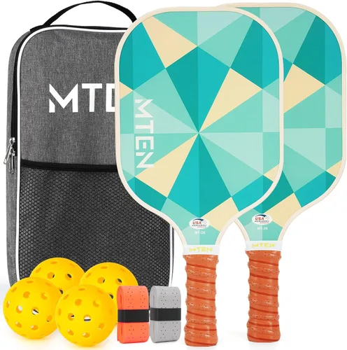 Miniatura 10 de Pickleball Paddles Set of 2 or 4, or Single Paddle – USAPA Approved Fiberglass Surface Pickleball Rackets Set for Men & Women azul (blue*1)