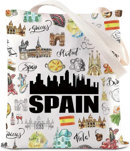 Ensianth e España Travel Tote Europeo Vacaciones España amante Carrier