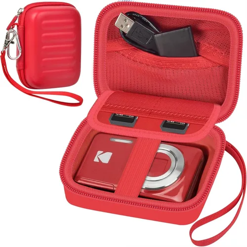 Miniatura 10 de Funda para cámara digital KODAK PIXPRO FZ55/FZ45/FZ53/FZ43 de 16 MP, bolsa de almacenamiento de viaje con bolsillo de malla para baterías, cables
