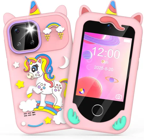 Miniatura 8 de BESTOONE Juguete de teléfono inteligente para niños y niñas de 3 a 8 años, sin Internet/llamadas, cámara HD, reproductor de MP3