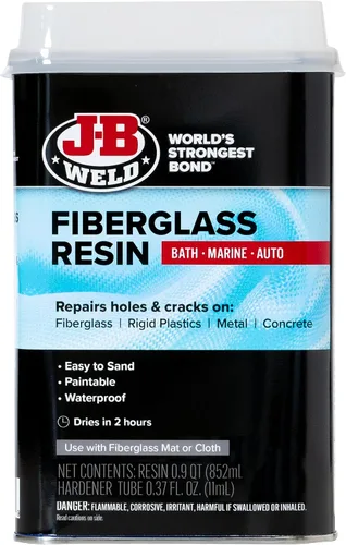 Miniatura 7 de J-B Weld Resina de Fibra de Vidrio - Galón - Baño, Marino y Auto