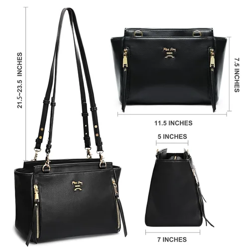 Miniatura 6 de miss fong Bolsa de pañales Mochila para pañales de bebé, bolsa de pañales de cuero grande Mochila y bolsa cruzada