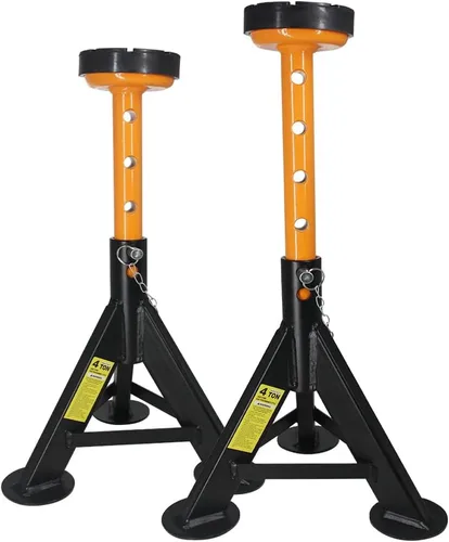 BESTOOL Soportes de gato de 4 toneladas, soporte de gato con pines de bloqueo de seguridad, capacidad de 8,000 lbs, 2 paquetes (negro)