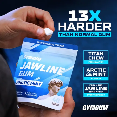 Miniatura 3 de Gymgum Goma para la Línea de la Mandíbula Goma de Masticar Dura para Fuerza de la Mandíbula Entrena tus Rasgos Faciales - Goma para Mandíbula