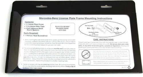 Miniatura 3 de Marco de matrícula de acero pulido con logotipo de Mercedes-Benz AMG