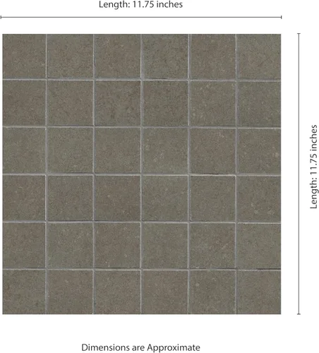 Miniatura 8 de MSI Gris - Azulejo de mosaico de pared de porcelana mate de 12 x 12 pulgadas para salpicadero de cocina, baño, azulejos de pared decorativos