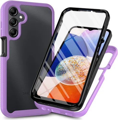 Miniatura 11 de Funda para Samsung Galaxy A13 LTE 4G, Samsung A13 LTE Funda para teléfono con protector de pantalla integrado, cubierta trasera delgada transparente