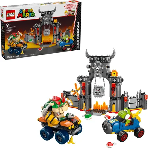LEGO Super Mario: Mario Kart - Juguete de construcción del castillo de Bowser para niños, juego de simulación para niños y niñas, a partir de 9
