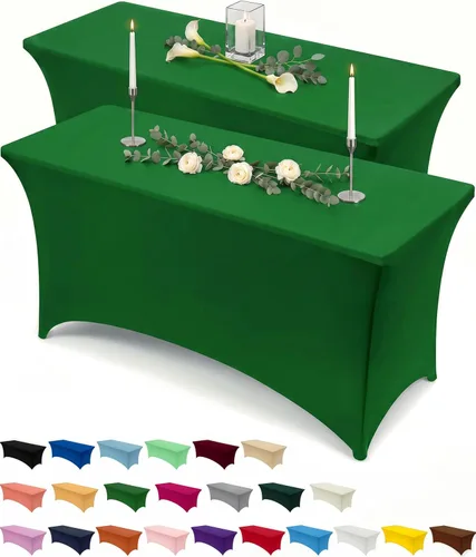 Miniatura 63 de Utopia Kitchen Mantel rectangular de spándex de 4 pies [1 unidad, negro] 200 GSM elástico, ajustado, lavable y resistente a las arrugas, cubierta