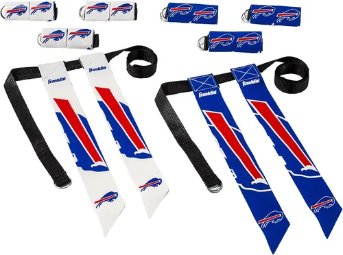 Miniatura 18 de Franklin Sports NFL - Conjuntos de fútbol con bandera del equipo de la NFL, cinturones + banderas, para niños + adultos, se adapta a cintura