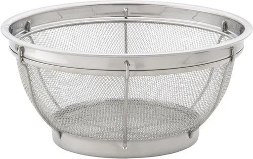 Miniatura 9 de HIC Kitchen Colador perforado con asas, acero inoxidable 18/8, 7.5 pulgadas