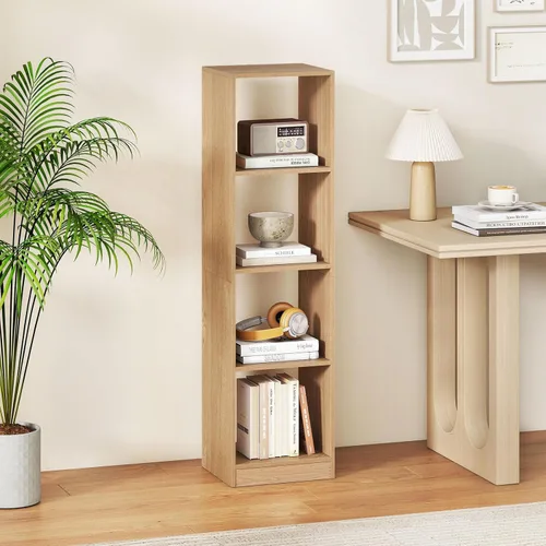 Miniatura 4 de LOKO Estantería vertical de 4 cubos, estantería independiente estrecha de 56 pulgadas de alto con accesorios anti-caída, organizador