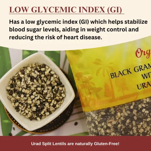 Miniatura 6 de Darsa Organics Split Urad Dal (Chilka) 2 libras - Lentejas orgánicas negras con piel - Lentejas ricas en proteínas sin OMG con certificación USDA