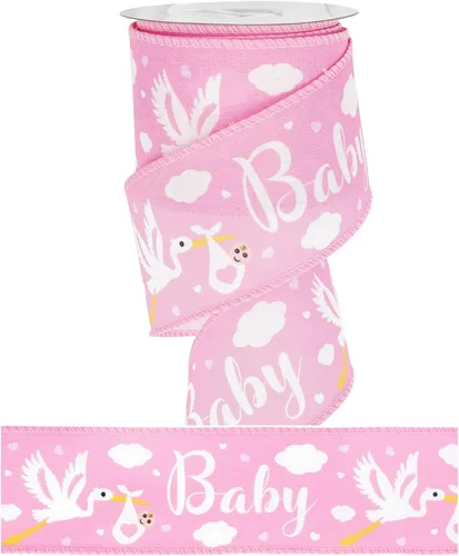 Miniatura 10 de MEEDEE Cinta de arpillera con alambre para bebé niño de 2.5 pulgadas para baby shower, pastel de pañales, regalos de bienvenida a casa, caja