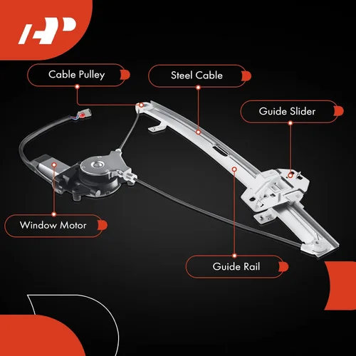 Miniatura 7 de A-Premium Regulador de Ventanilla Eléctrico con Motor Compatible con Honda Accord 1998-2002 Sedán Solamente Delantero Izquierdo Lado del Conductor