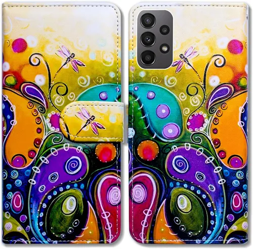 Miniatura 16 de Bcov Funda para Galaxy A23 5G, diseño de pájaro negro y verde con tapa para teléfono con ranura para tarjeta y soporte para Samsung Galaxy A23 5G