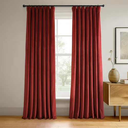 Miniatura 49 de HPD Half Price Drapes Cortinas Opacas Térmicas de Terciopelo Signature para Sala de Estar de 63 Pulgadas de Largo (1 Panel) con Bolsillo para Barra