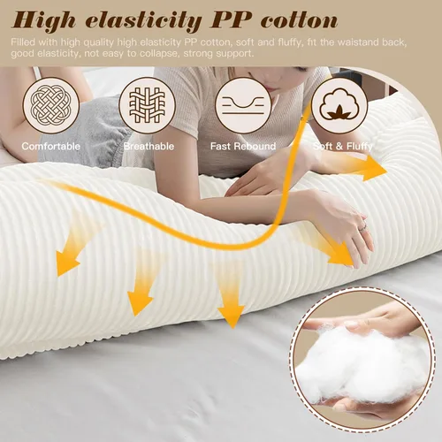 Miniatura 3 de Almohada Triangular Grande para Cabecera en Forma de Cuña para Descanso en Cama y Lectura; Almohada para el Respaldo con Soporte y Posicionamiento