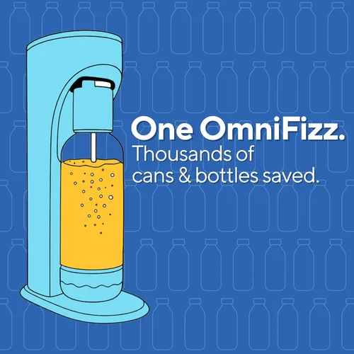 Miniatura 8 de Drinkmate OmniFizz - Máquina para hacer agua con gas y refrescos, carbonata cualquier bebida, paquete de burbujas. Incluye dos cilindros de CO2