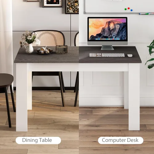 Miniatura 6 de Giantex Mesa de comedor de madera, mesa de cocina moderna para 4, mesa de comedor rectangular para cocina, comedor, sala de estar, muebles