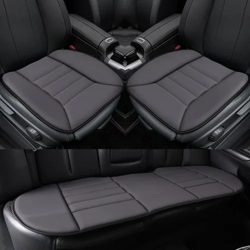 Miniatura 14 de kingphenix Cojín de asiento de coche con espuma viscoelástica de 1.2 pulgadas, cojín de asiento para coche y silla de oficina (negro)