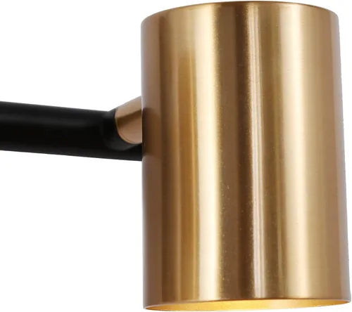 Miniatura 7 de ZEVNI Moderna luz LED de pista, iluminación de pista de 4 luces negras doradas, foco de barra de riel ajustable negro mate, 19.5 x 6.5 x 4.5 pulgadas