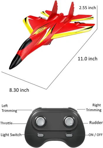 Miniatura 2 de Avión de control remoto para niños y adultos, juguetes de espuma RC RTF, avión RC de 2 canales con giroscopio, avión RC fácil de volar