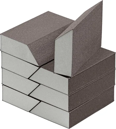 Miniatura 16 de Bloques de lijado en ángulo de grano 180, bloque de arena de esponja fina, lavable y reutilizable, bloque de papel de lija húmedo y seco