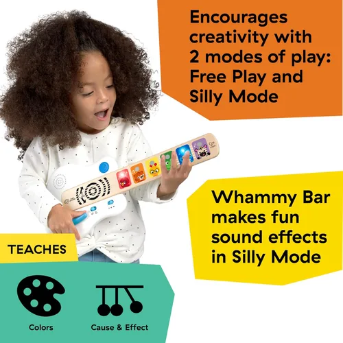 Miniatura 4 de Baby Einstein Strum Along Songs Magic Touch - Guitarra de juguete de madera con barra de Whammy, juguete de aprendizaje musical Montessori