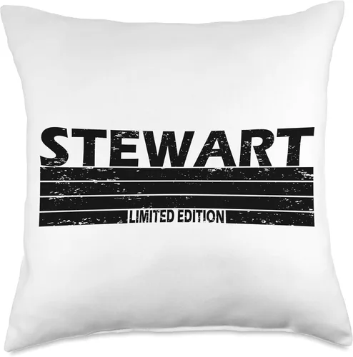 Miniatura 4 de Stewart Surname Limited Edition Retro Vintage Style Sunset Throw Pillow