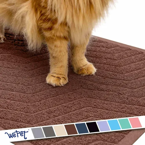 Miniatura 8 de WePet Tapete para caja de arena para gatos (No. 02-2), almohadilla de PVC de alta calidad, alfombra de captura duradera, libre de ftalatos