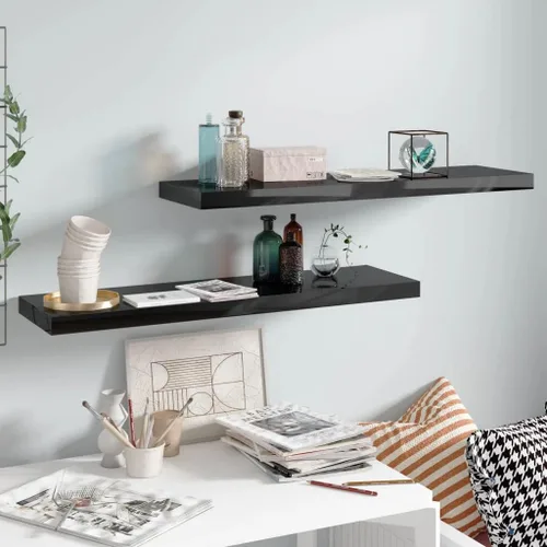 Miniatura 43 de Estantes flotantes de pared, juego de 4 estantes decorativos para montar en la pared, estante colgante con soportes invisibles para decoración