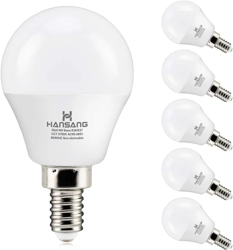 Miniatura 8 de Focos LED E12 para ventilador de techo, 60 W equivalentes, focos LED de base de candelabro E12, luz blanca cálida 2700K, focos LED de base pequeña