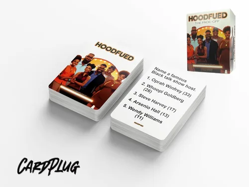 Miniatura 3 de HoodFued: el mejor juego de cartas de trivia familiar – Un juego centrado en la cultura que reúne a amigos y familiares para divertirse y conocer
