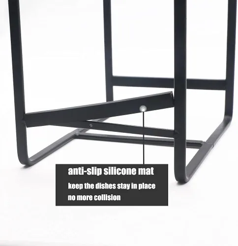Miniatura 6 de 2PCS Organizador de Soportes para Platos, Estante de Exhibición y Almacenamiento de Platos de Metal para Secado para Gabinete, Mostrador y Armario