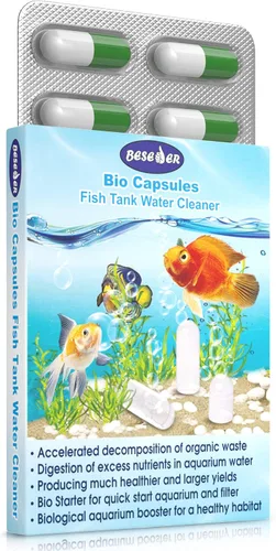Bio Starter - Limpiador de agua para acuario, digestor de exceso de nutrientes que hace que el agua sea saludable, reduce la cantidad de nitrito y