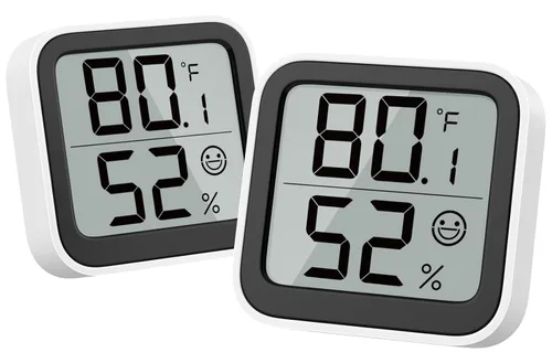 NOKLEAD Termómetro Medidor de Humedad Interior Mini Higrómetro Monitor Dispositivo de Medición de Temperatura de Habitación con Icono de Cara