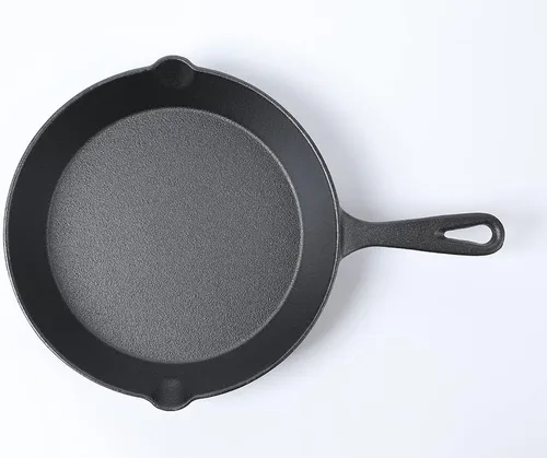 Miniatura 3 de HAWOK Sartén de hierro fundido Sartén de hierro fundido de 8 pulgadas para freír cocinar hornear en gas eléctrico de inducción y en horno