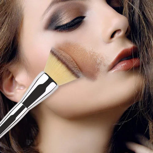 Miniatura 6 de Brocha de base de maquillaje con parte superior plana, Daubigny - gran brocha de polvo premium, brocha de maquillaje Kabuki duradera perfecta