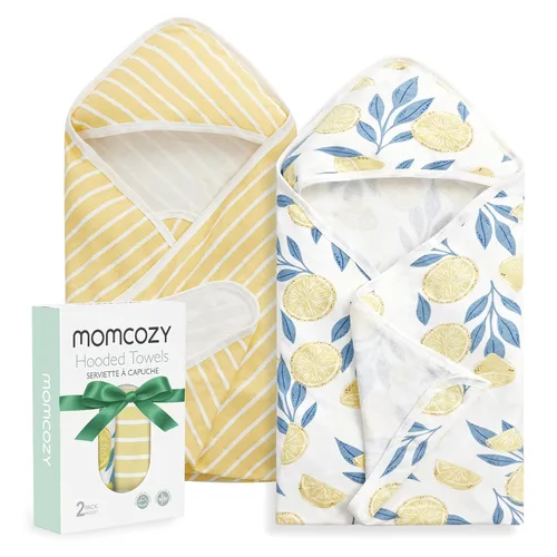 Miniatura 20 de Momcozy Toalla de bebé con capucha, ultra suave y absorbente, juego de toallas de baño grandes para mayor comodidad y suavidad en la piel del bebé