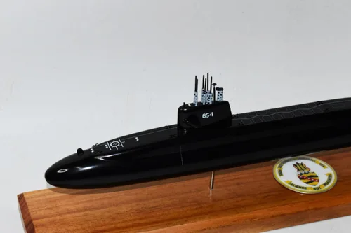 Miniatura 2 de Squadron Nostalgia LLC USS George C. Marshall SSBN-654 Modelo submarino (BlackHull), modelo a escala, caoba, Benjamin Franklin