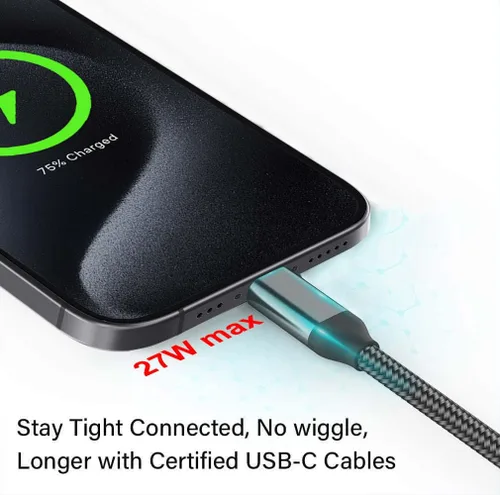 Miniatura 2 de Cable USB C de 10 pies para carga de iPhone 15 16 Pro Max, iPad Pro, carga rápida, cordón de nylon para Samsung Galaxy S24 S23 S22 S21 S20 S10, Note