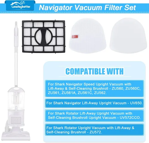 Miniatura 2 de Filtro de vacío de repuesto para Shark Navigator Zero-M Lift-Away Speed Vertical ZU560 ZU561 ZU562 ZU572 UV650 UV725 ZU660 CU530 ZD400 ZD402 ZD201