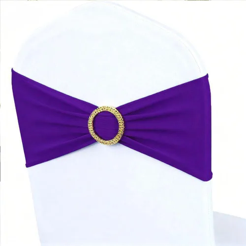 Miniatura 6 de Paquete de 50 bandas para sillas color verde salvia, bandas elásticas para sillas deslizantes, lazos para bodas, fiestas, baby shower, eventos