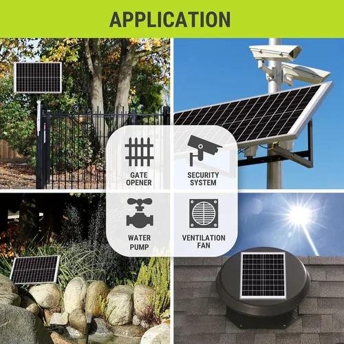 Miniatura 9 de Newpowa Panel Solar Monocristalino de Alta Eficiencia de 35W 24V - Diseñado para Sistemas Fuera de la Red, Carga Baterías de 24V de RV, Barco