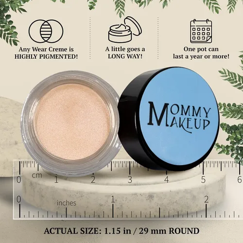 Miniatura 5 de Mommy Makeup Any Wear - Sombra de ojos en crema, impermeable, a prueba de arrugas, larga duración, alto pigmento, sin aceite, crema a polvo