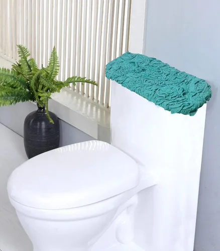 Miniatura 65 de Home Weavers Bell Flower Collection - Tapetes de baño copetudos 100 % algodón, extrasuaves y absorbentes, antideslizantes, lavables a máquina, lino