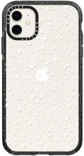 Miniatura 14 de CASETiFY Impact - Funda para iPhone 11 - Flower Power Retro - Negro Transparente
