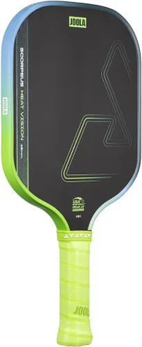 JOOLA SCORPEUS Heat Vision 16mm Pala de Pickleball - Forma Estándar - Superficie de Fibra de Carbono Texturizada para Giro - Película SK para Carga