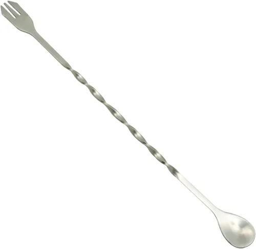 Miniatura 3 de Paquete de 2 cucharas mezcladoras de cóctel, agitadores de cóctel, cucharas de barra de 10 pulgadas y 13 pulgadas, acero inoxidable en espiral